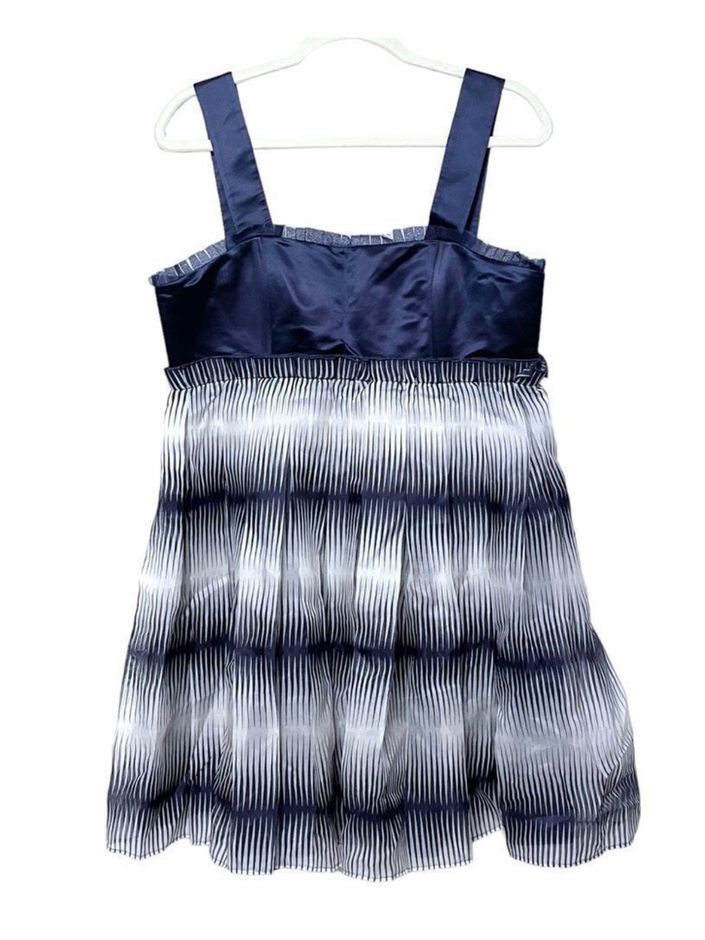 ALICE + OLIVIA Zig Zag Pleated Bustier Babydoll Dress L